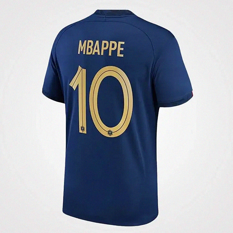 Kylian Mbappé #10 — Home France Soccer Kit