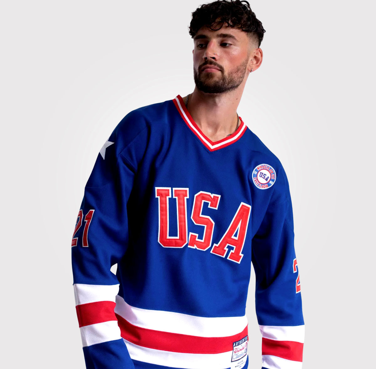 Mike Eruzione MIRACLE LEGACY #21— Classic USA Hockey Jersey